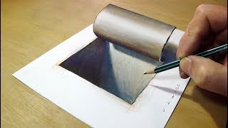 How to Draw Hole Trap - Drawing  a Hole - 3D Art by Vamos