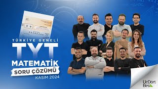 ÜçDörtBeş Yayınları TYT Türkiye Geneli Deneme İlk Prova Kasım 2024 - Matematik