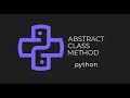 Abstract method and Abstract class in python | Python OOPS Series