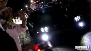 TX2K13 - Friday night meet cars exiting + Burnouts Part 1