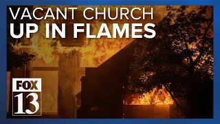 Vacant LDS church in Salt Lake City goes up in flames