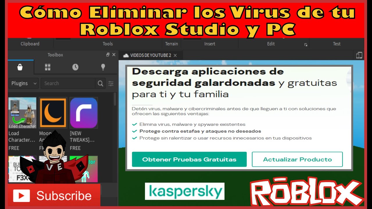 CÓMO ELIMINAR LOS VIRUS DE ROBLOX STUDIO - TUTOTIAL - YouTube