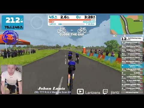 Zwift // Johan Lantz // ZRL TTT EMEAE Western 1 (B1) // R.G.V. - YouTube