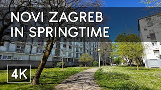 Walking Tour: Novi Zagreb (New Zagreb) in Springtime, Croatia -  4K UHD Virtual Travel