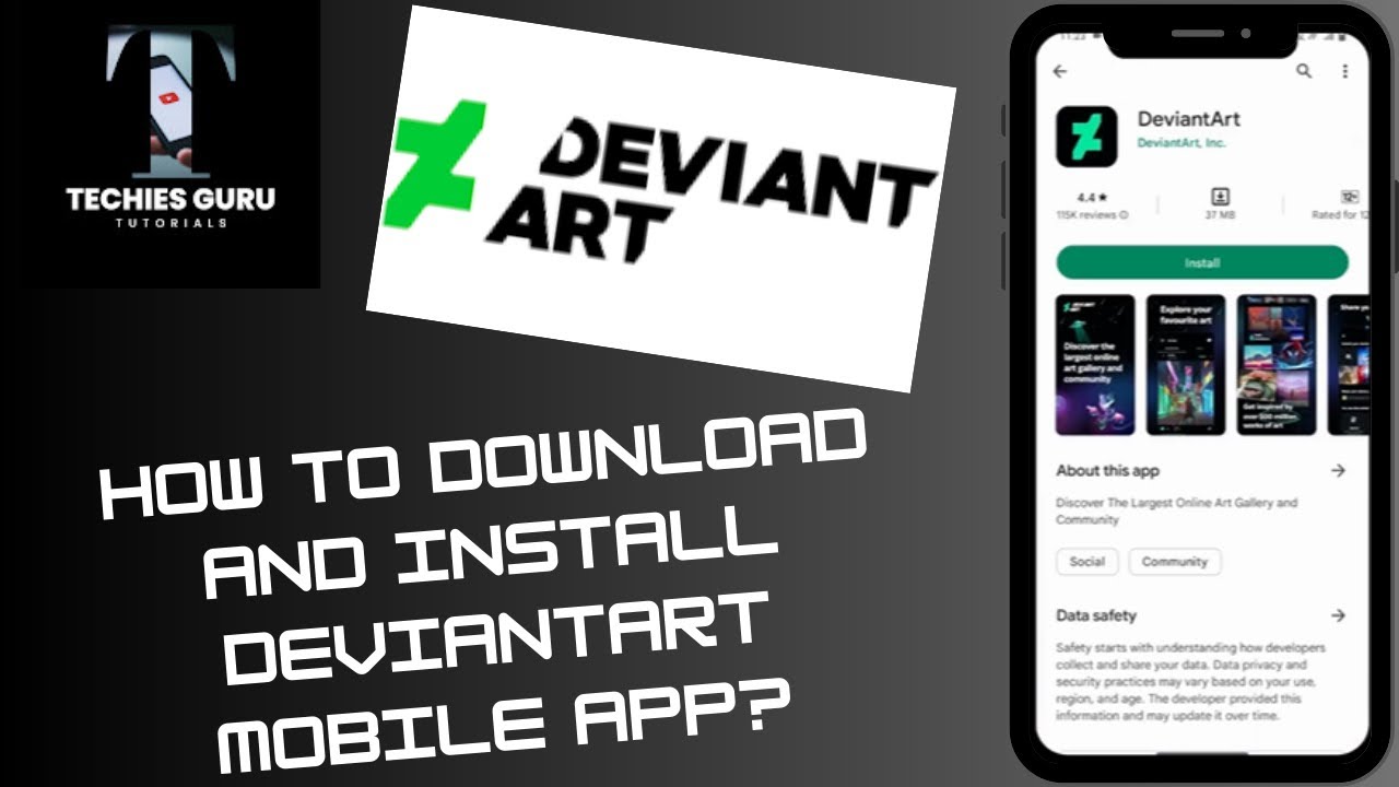 How To Download And Install Deviantart Mobile App Youtube
