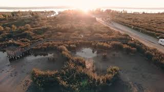 Illmitz Seebad, Neusiedler See - 4K Aerial