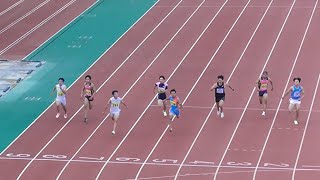 20220417長崎県記録会　一般高校男子100m決勝　植松康太選手