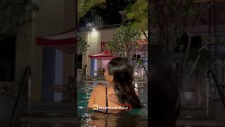 Anushka Sen swimming pool || Anushka Sen new reel || WhatsApp status || #shorts #shortsvideo