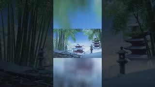 Ghost of Tsushima Timelapse | Red House near Sago Mill frozen lake #shorts