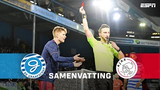 🟥➕🟥 BIZARRE RODE KAART & ROOD na invalbeurt van 50 seconden | Samenvatting De Graafschap - Jong Ajax