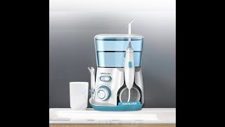 10 Level Pressure Water Pulse Dental Flosser and Oral Irrigator with 5 Tips for Home Use