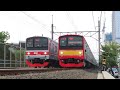 Nonton Kereta KRL Commuter Line di DEPOK : JR 205 Marchen, JR 205 New Livery, dan TM 6000