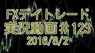 ヒゲでのトレンドブレイクはダマシだったか？　FXデイトレード 実況＃123　2016/8/2