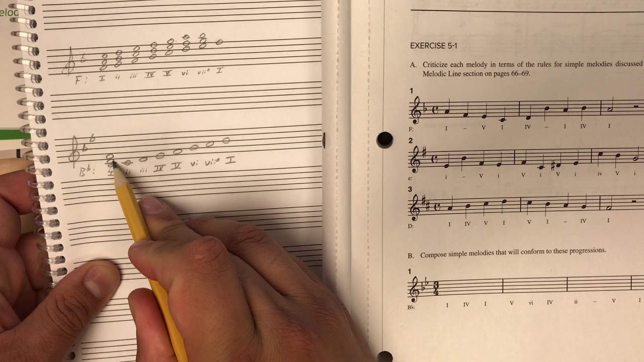 Tonal Harmony Workbook 5-1 B - YouTube