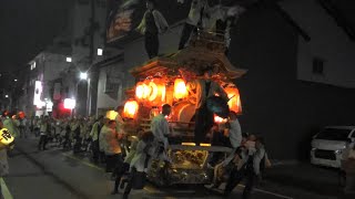 野堂南組のだんじり 平野郷 杭全神社夏祭り 試験曳き 2024.06.29