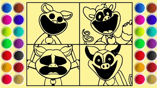 Draw Picky Piggy in Different Versions - Smiling Critters - Poppy Playtime Chapter 3