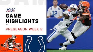 Browns vs. Colts Preseason Week 2 Highlights | NFL 2019