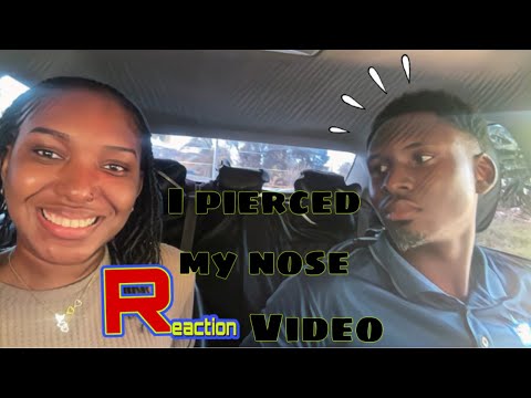 I Pierced My Nose Reaction Video Youtube