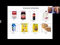 ESL Grocery Shopping:  Grocery Containers Vocabulary