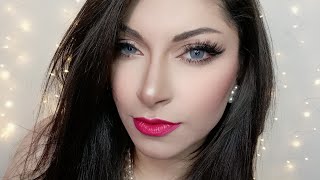 Natural Eyes , Winged Liner & Hot Pink Lips Full Face Makeup ❤️   No Editing Quick Raw Tutorial