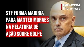 STF forma maioria para manter Moraes na relatoria de ação sobre golpe