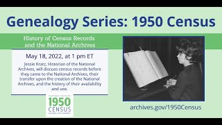 Genealogy Series: History of Census Records and the National Archives (2022 May 18)
