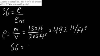 Example Specific Gravity (process variables pt 9)