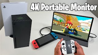 4K Portable Monitor for PS5, Xbox Series X and Nintendo Switch | KYY 4K UHD 60 Hz