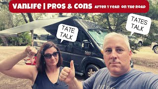 TATES TALK VANLIFE | PROS \u0026 CONS after one year of traveling on the road  #vanlife