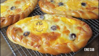 [Sub] ขนมปังชีส ใช้สูตรถ้วยตวง แบบเก๋ไก๋ ชีสอัดแน่น นวดมือ Mozzarella cheese bread By Dimple kitchen