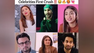 Pakistani famous celebrities first crush💙/first love of Pakistani actress 💜#hiramani #bilal #saboor