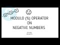 Modulo (%) Operator on Negative Numbers in Python
