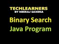 Binary Search in Java
