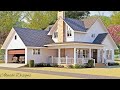 The Winning Farmhouse / Cottage  Design Featuring a 2-car Garage & Porch