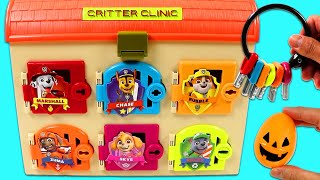 Paw Patrol Get Halloween Gifts Behind Surprise Doors with Keys!