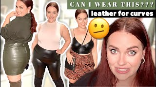 leather looks for curves - trendy Fall 2021 *size 16* lookbook