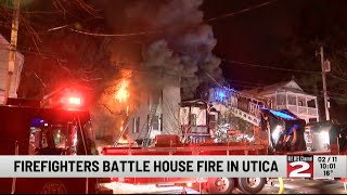 Utica Firefighters Battle Massive House Fire on Whitesboro Street