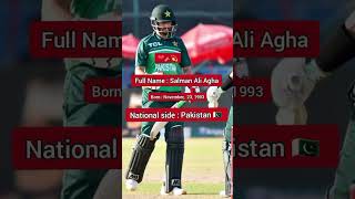 Cricketer Salman Ali Agha info 🏏💖 #viral #shorts #shortvideo