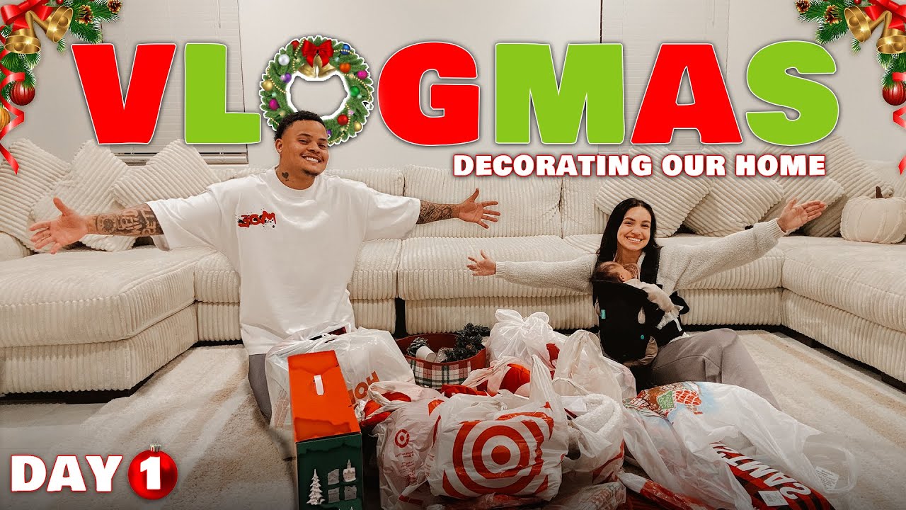 Vlogmas Day 1 Decorating Our House Youtube