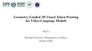 [CVPR 2026] Geometry-Guided 3D Visual Token Pruning for Video-Language Models