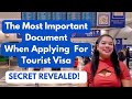 THE MOST IMPORTANT DOCUMENT WHEN APPLYING FOR TOURIST VISA | Lady Sarcy