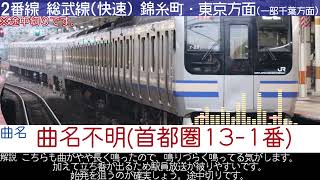 [速報版]津田沼駅新旧発車メロディー集