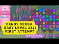 Candy Crush | Level 2411 | Easy Level | First Attempt | Gameplay walkthrough