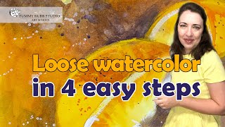 How to paint in a looser style: easy watercolor exercise with opaque white