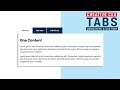 HOW TO CREATE CSS TABS USING HTML AND CSS ONLY | CREATIVE CSS TABS