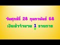 พรุ่งนี้ 1 ก.พ.68 โอนชัวร์ 1130 บาท เดือนนี้กลุ่มผู้สูงอายุ และผู้พิการได้ 2 เด้ง บัตรคนจน เด็ก