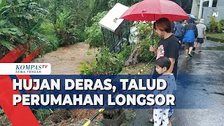 Hujan Deras, Talud di Perumahan Sekargading Longsor