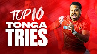 TONGAN TALENT! | Tonga's Top 10 Rugby World Cup Tries 🇹🇴