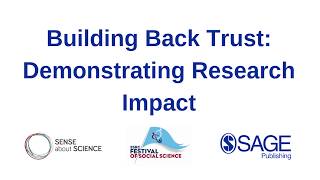 ESRC Festival: Building Back Trust in the Fake News and Post Truth Era