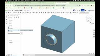 How to create a linking cube using Onshape